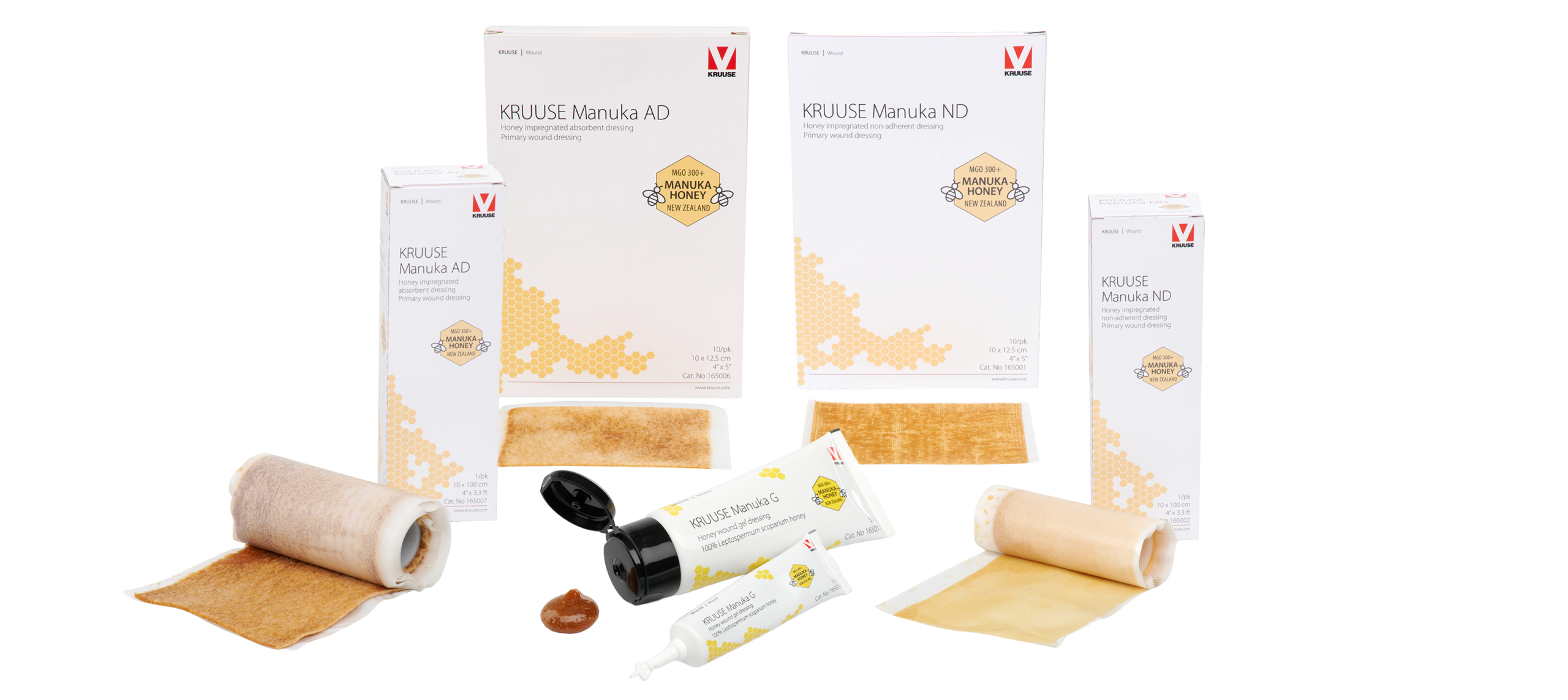KRUUSE Manuka Honey Dressings and Gel 1